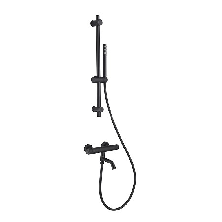 Cross border exclusive Black Shower constant temperature simple shower set all copper matte matte bathtub faucet pressurized shower