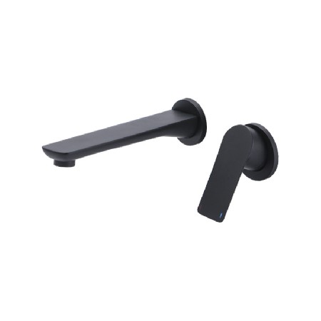 Simple split concealed household washbasin hot and cold faucet copper black wall washbasin faucet customization